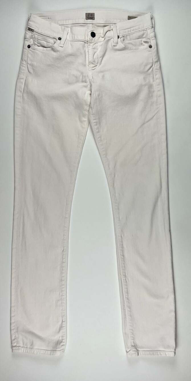 Citizens of Humanity Ava Low Rise Straight Leg White Denim Jeans Size 29